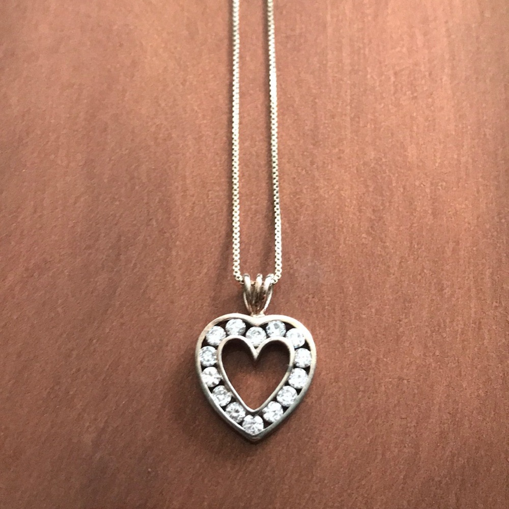 Sterling Silver heart pendant necklace